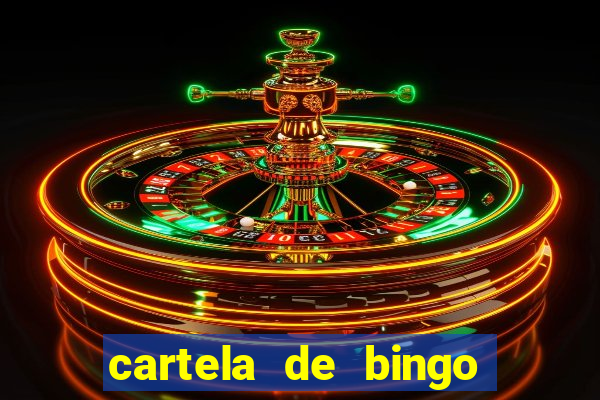 cartela de bingo pra imprimir